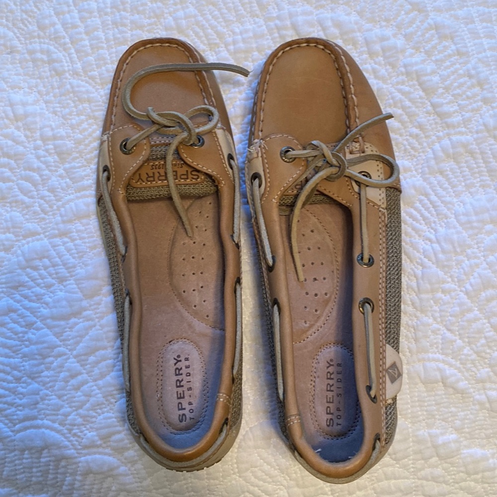 Tan Sperry Top-siders
